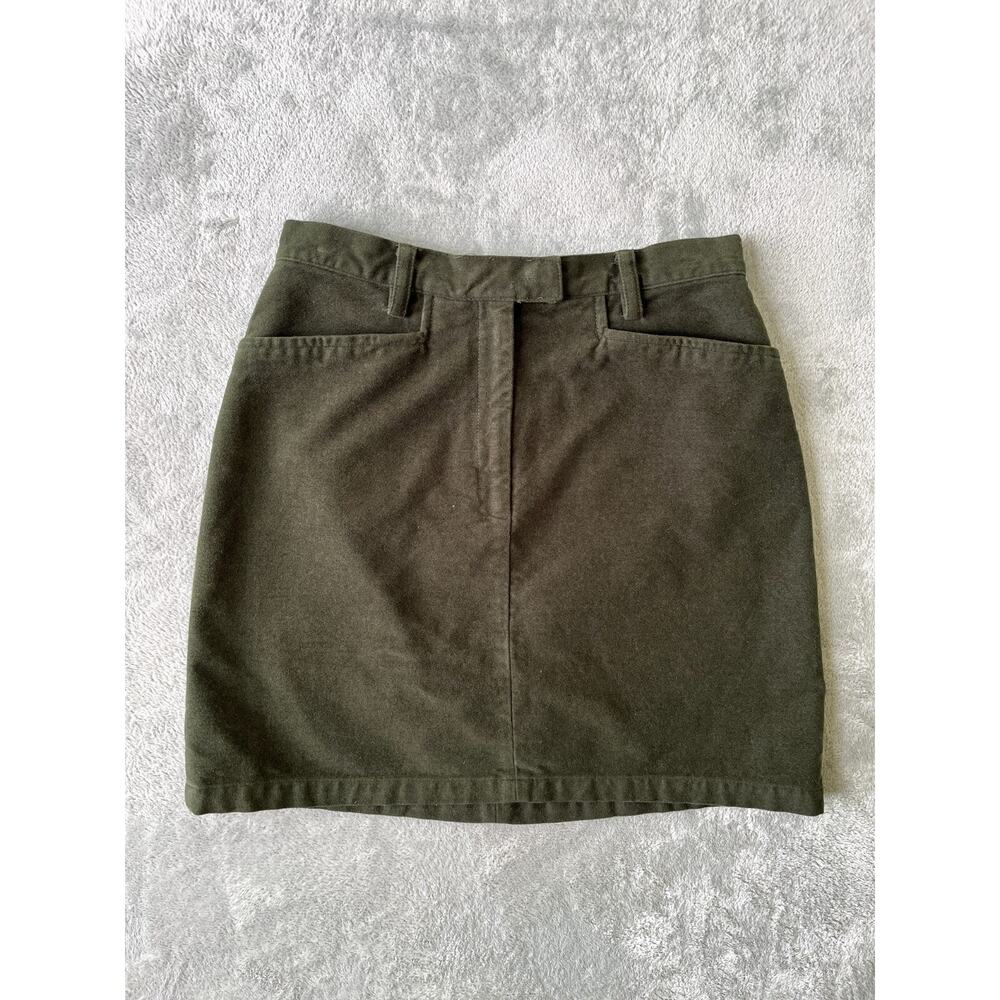 Vintage 90s Y2K The Limited Olive Green Mini Skirt‎ 2 Preppy Academia Mod Go Go